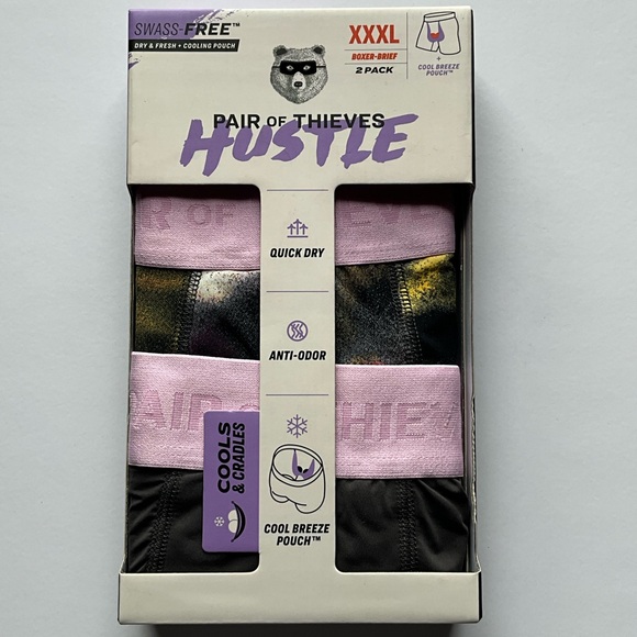 Pair of Thieves Hustle Men Boxer Briefs, 2-pack, Tie Dye XXXL - Picture 2 of 13